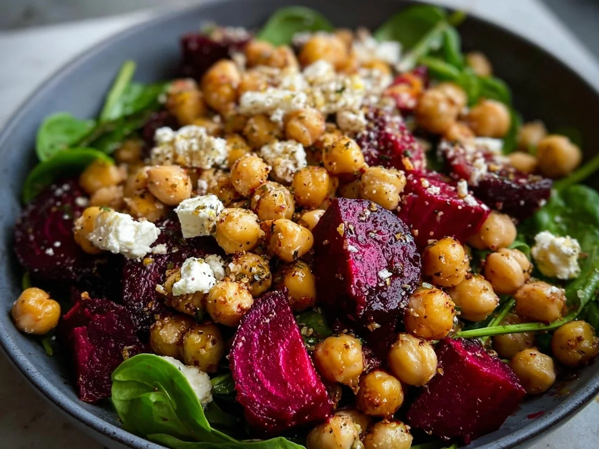 Chickpea Beet Feta Salad: Quick & Healthy - Image 1