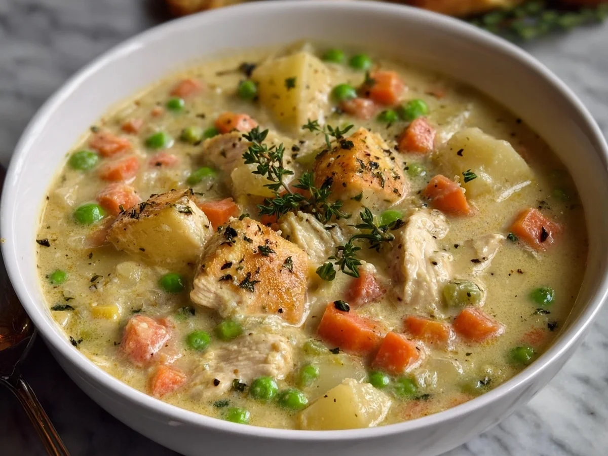 Creamy Chicken Pot Pie Soup: Protein Packed & Healthy - Image 2