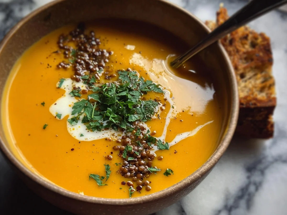 Creamy Protein Butternut Squash Soup: Healthy Recipe - Image 1
