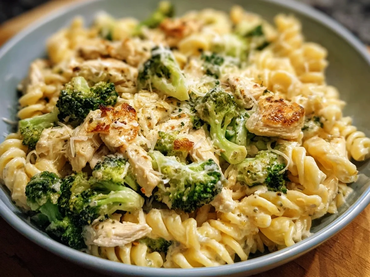 Creamy Rotisserie Chicken Broccoli Pasta Dinner - Image 2