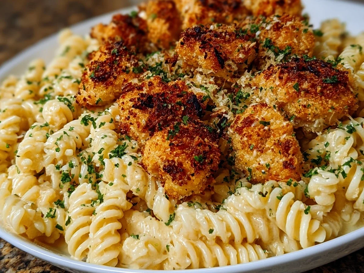 Crispy Garlic Parmesan Chicken Bites & Creamy Rotini - Image 2