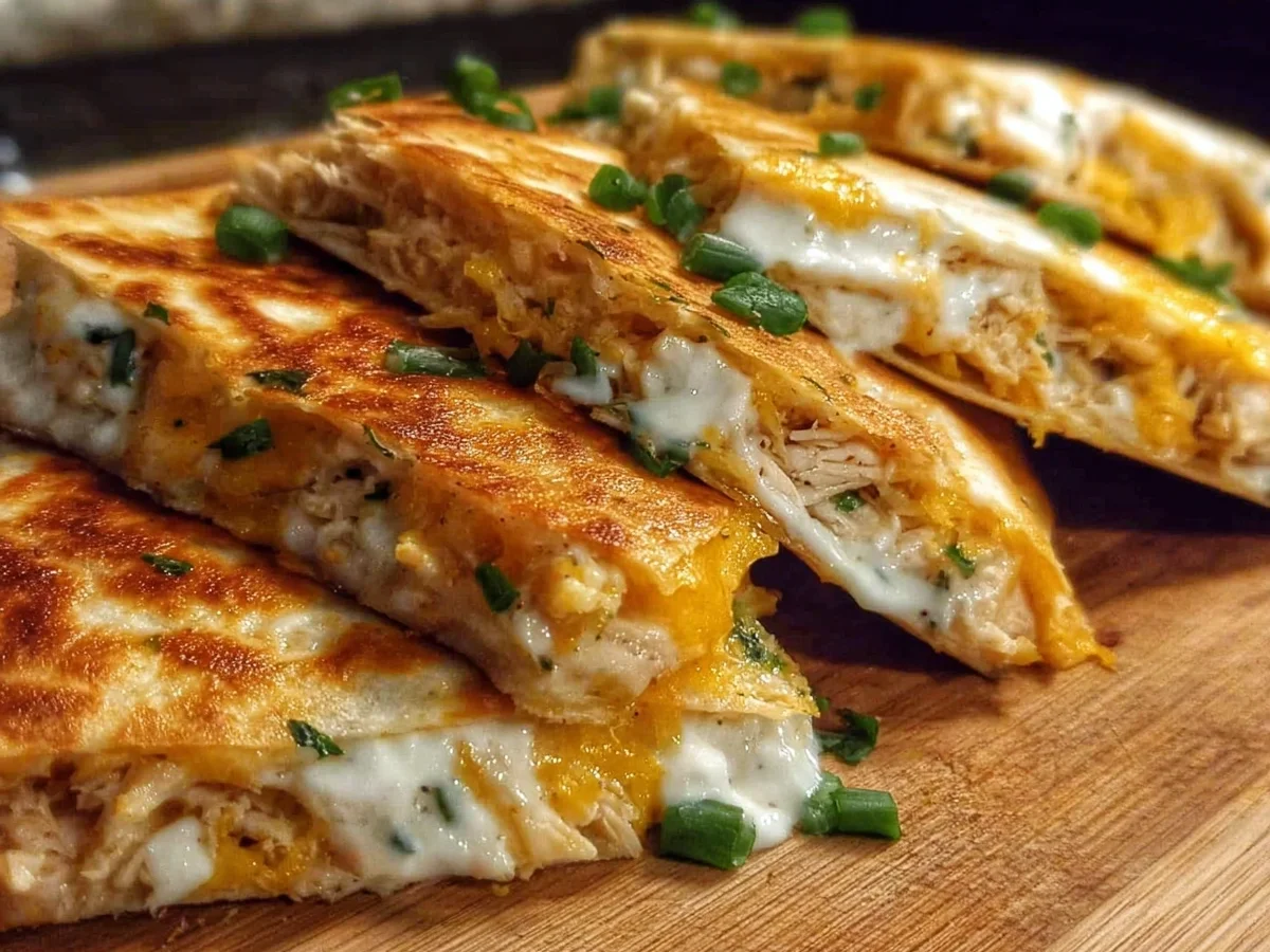 Crispy Low-Carb Chicken Ranch Quesadilla Recipe - Image 1