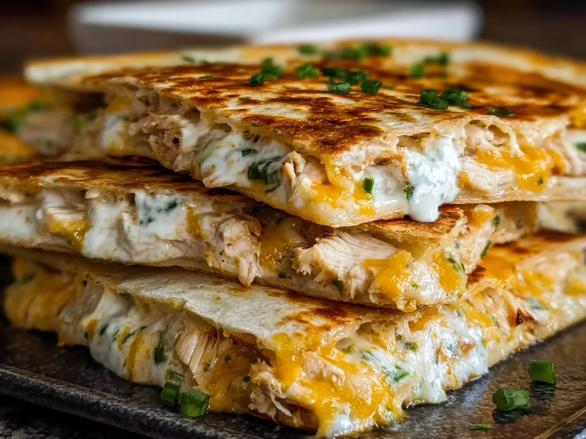 Crispy Low-Carb Chicken Ranch Quesadilla Recipe - Image 2