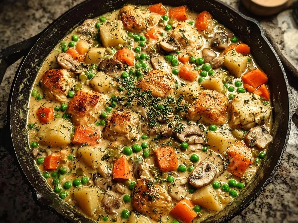 Crustless Chicken Pot Pie Skillet: High Protein Meal - Image 2