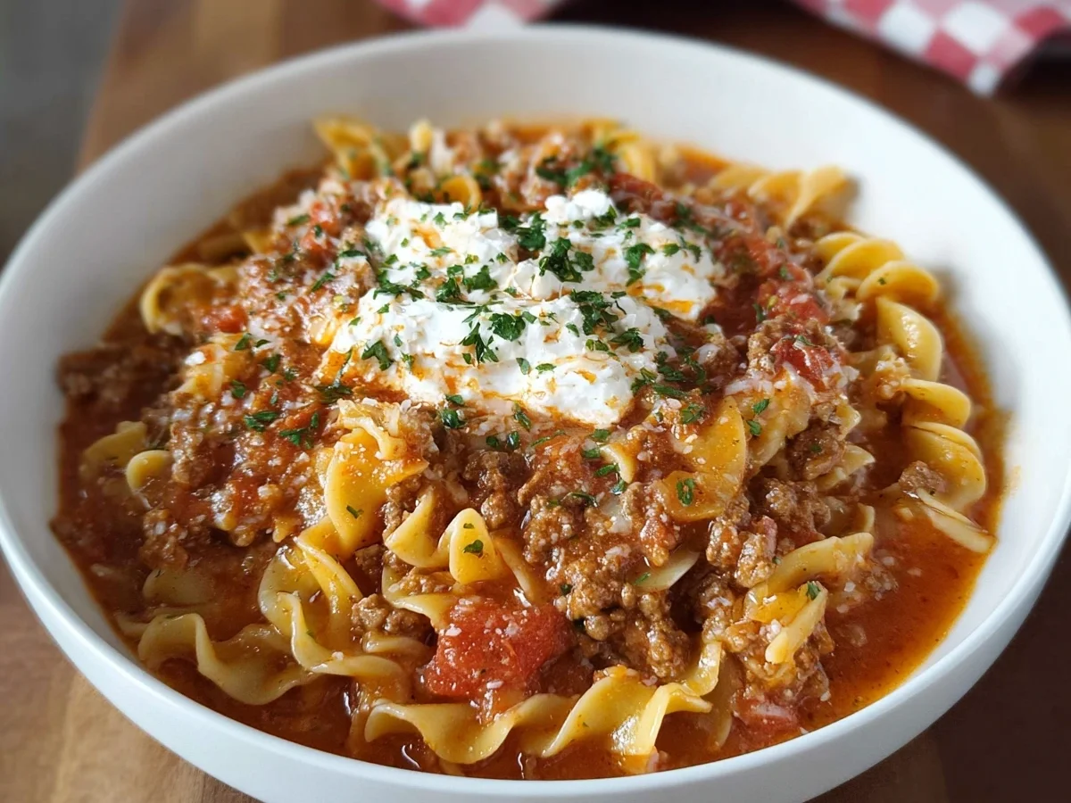 Easy Lasagna Soup: Hearty One-Pot Dinner (26g Protein) - Image 1