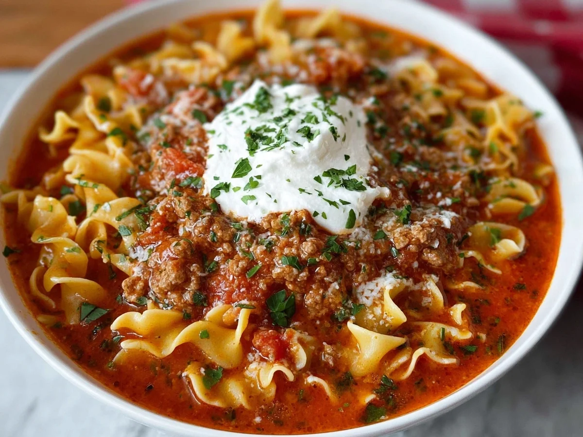 Easy Lasagna Soup: Hearty One-Pot Dinner (26g Protein) - Image 2