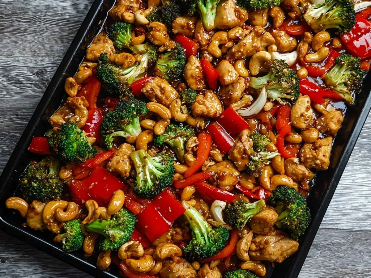 Easy Sheet Pan Cashew Chicken: Protein-Packed Meal Prep - Image 1