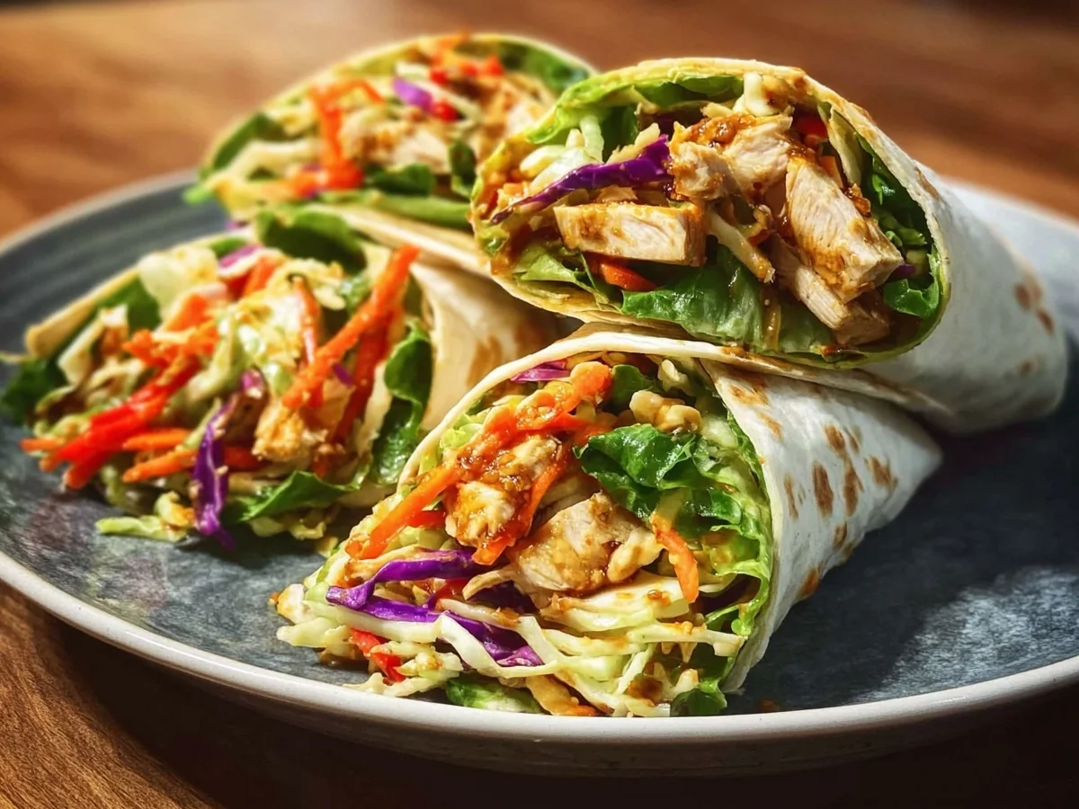 Easy Thai Chicken Wraps with Crunchy Asian Slaw - Image 1