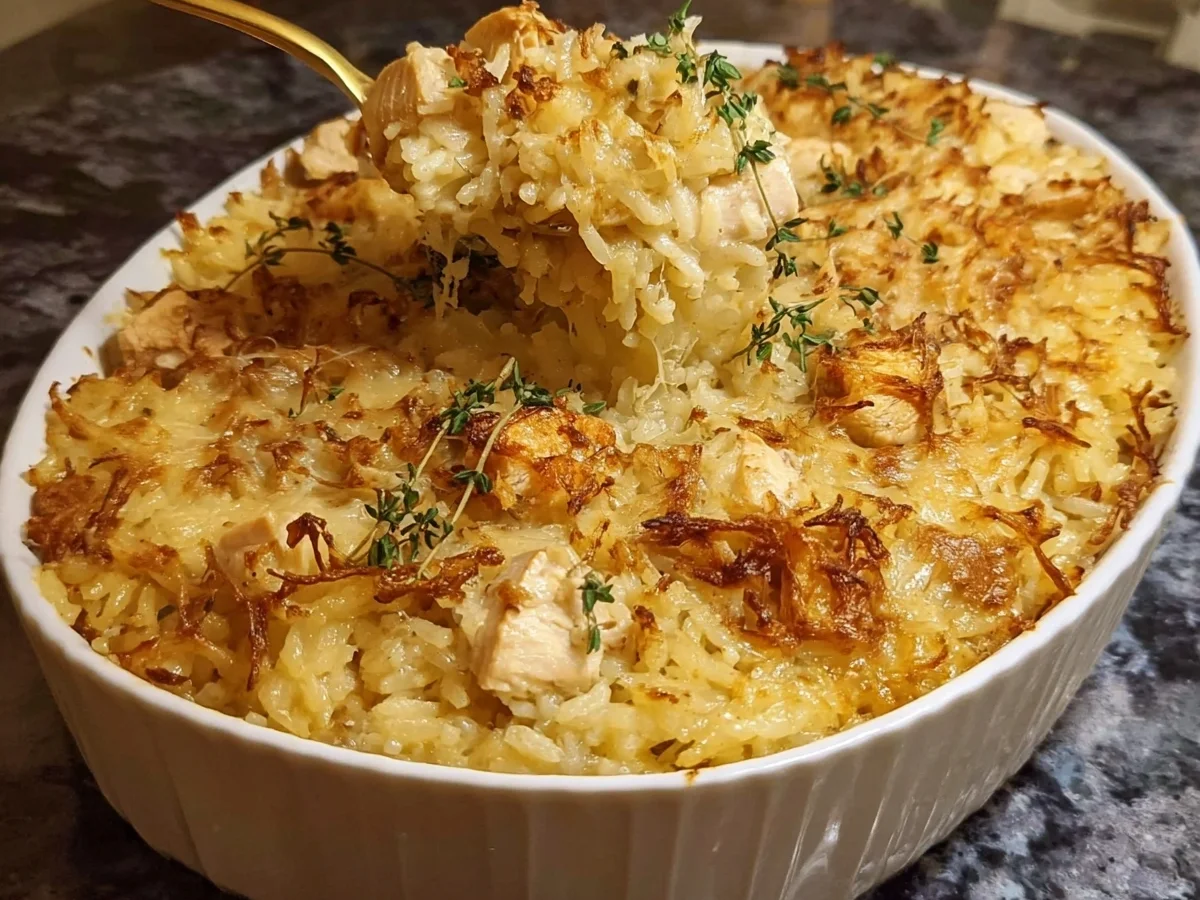 French Onion Chicken Rice Bake: Easy Weeknight Dinner - Image 1