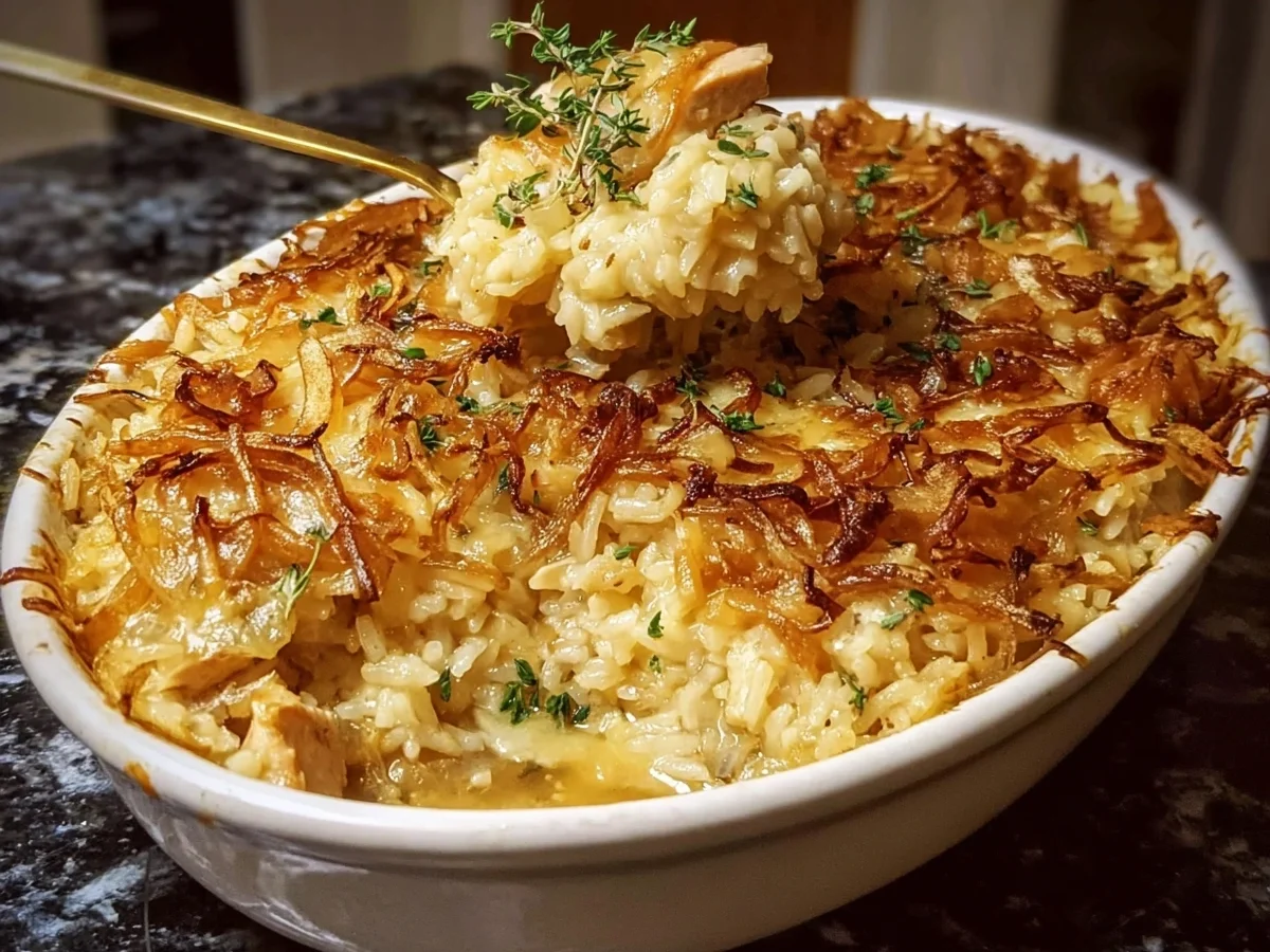 French Onion Chicken Rice Bake: Easy Weeknight Dinner - Image 2