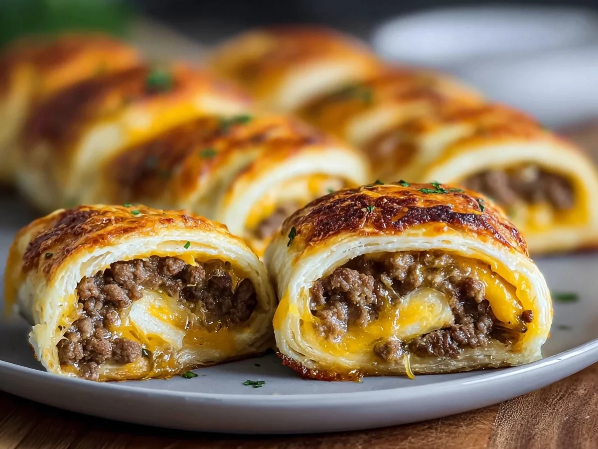 Garlic Butter Beef Cheeseburger Rollups: Easy Recipe - Image 1