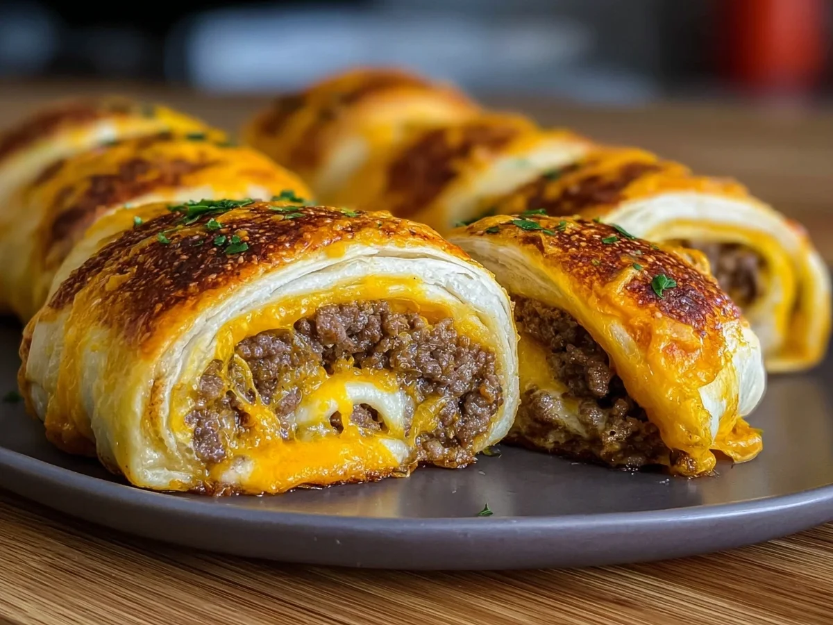 Garlic Butter Beef Cheeseburger Rollups: Easy Recipe - Image 2
