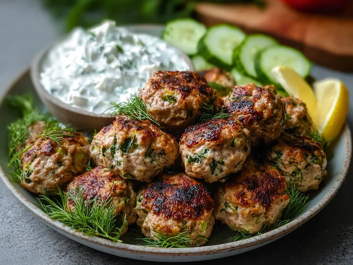 Greek Turkey Meatballs with Tzatziki for Meal Prep - Image 2