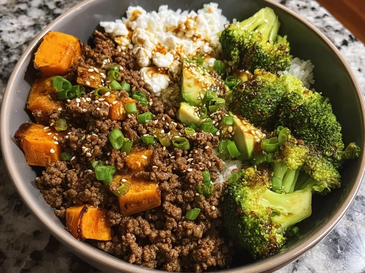 Ground Beef Hot Honey Bowl: High-Protein Meal Prep - Image 1