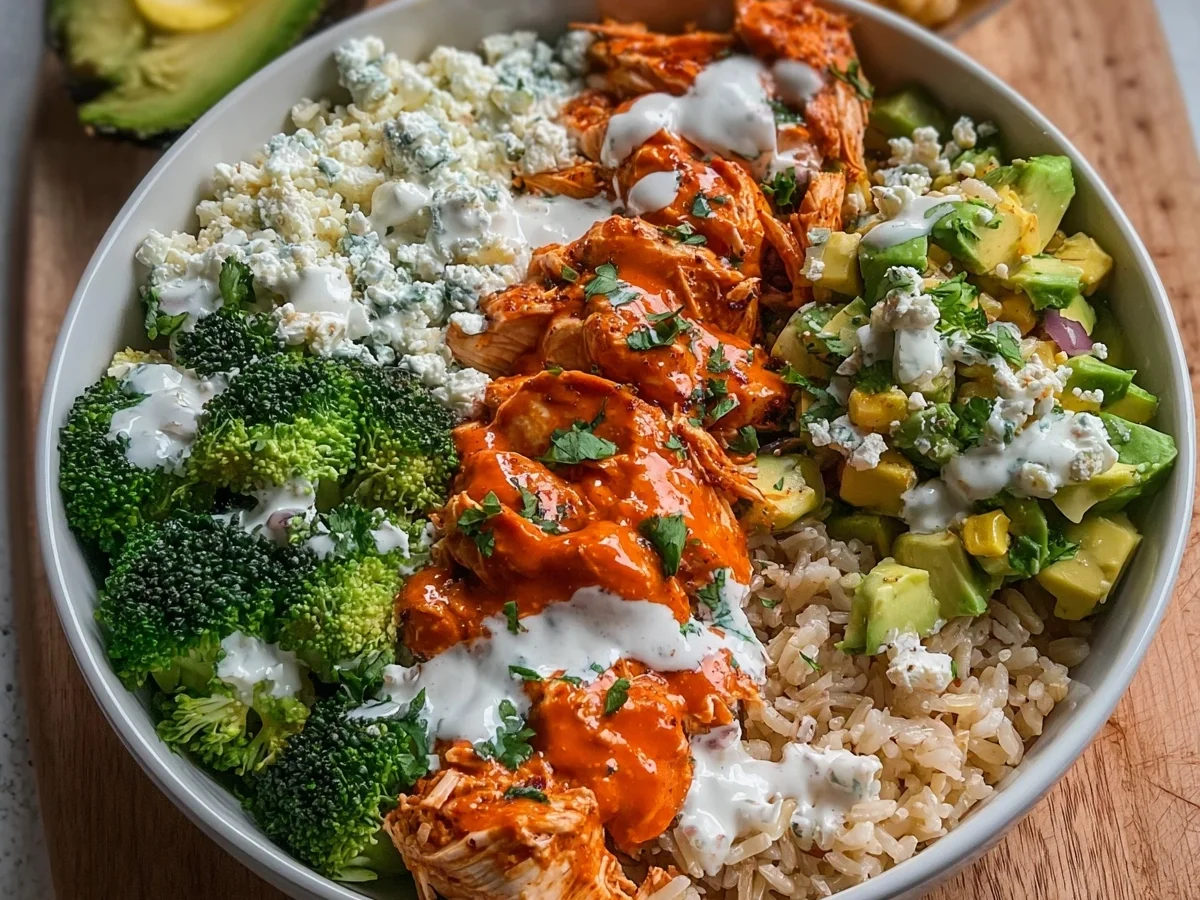 High Protein Buffalo Chicken Bowls | Meal Prep - Image 2