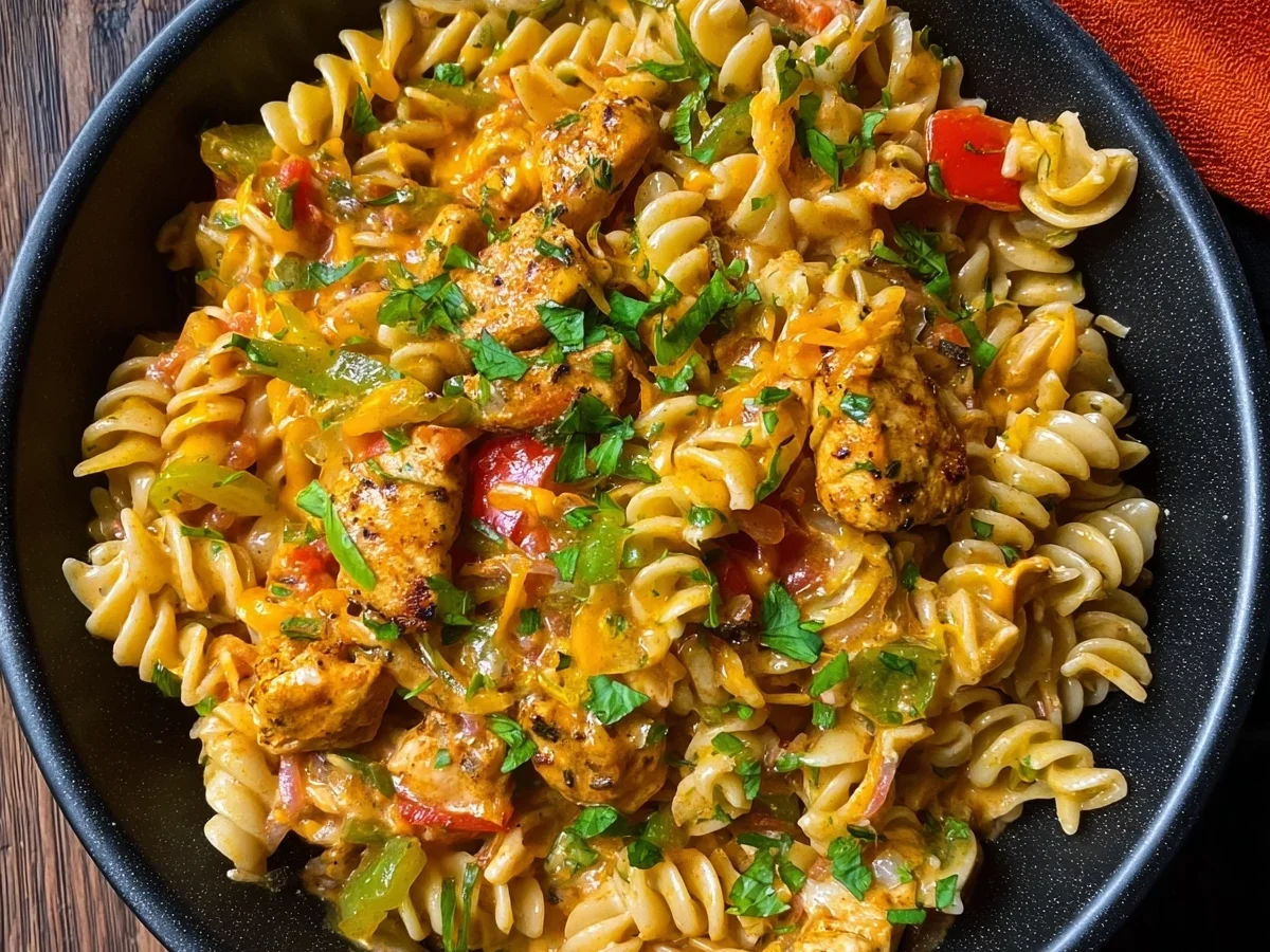 High Protein Chicken Fajita Pasta: One-Pan Family Meal - Image 1
