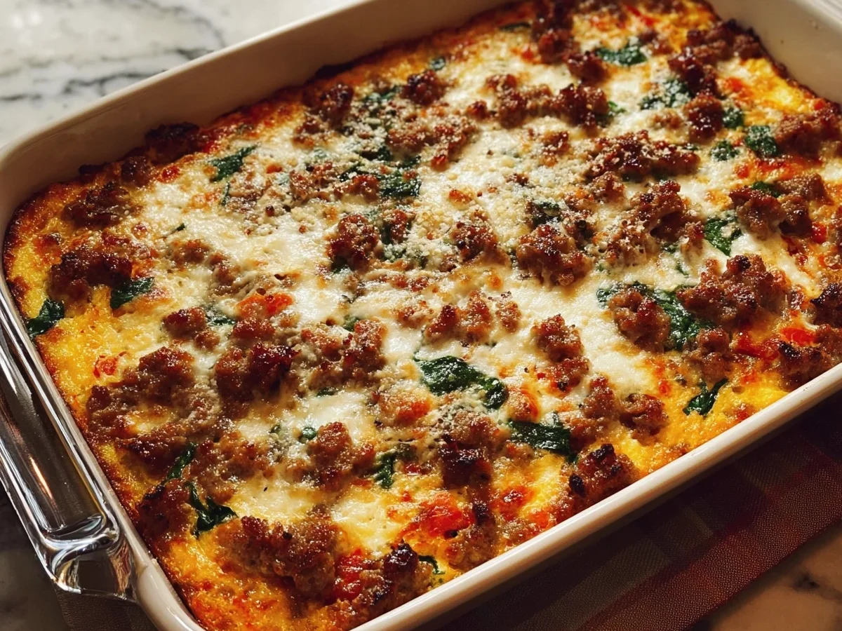 High Protein Cottage Cheese Turkey Sausage Casserole - Image 2