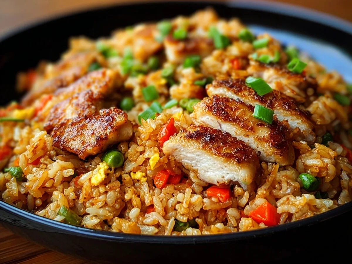 High Protein Crispy Garlic Chicken Fried Rice - Image 2