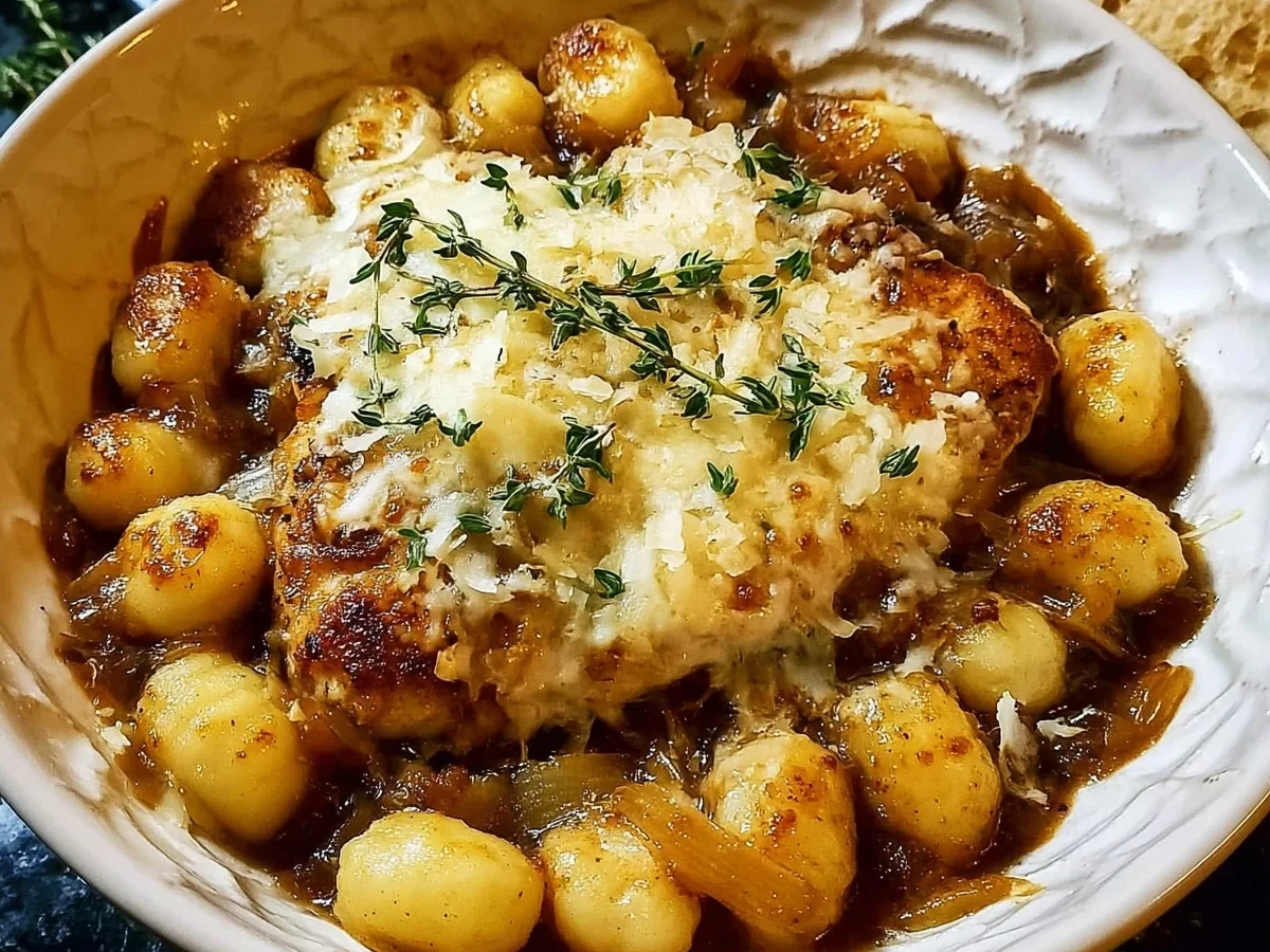 High Protein French Onion Gnocchi Dinner Recipe - Image 1