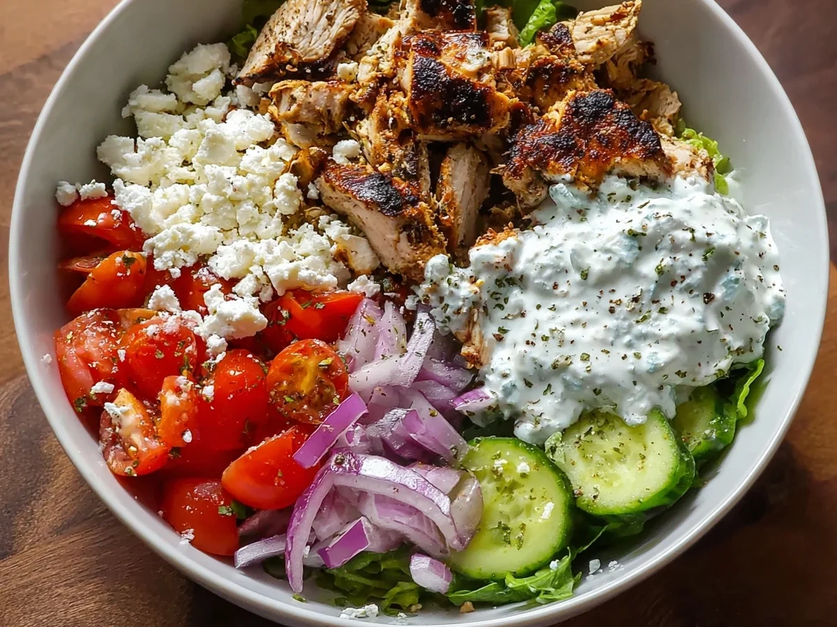 High Protein Greek Chicken Gyro Bowl Meal Prep - Image 2