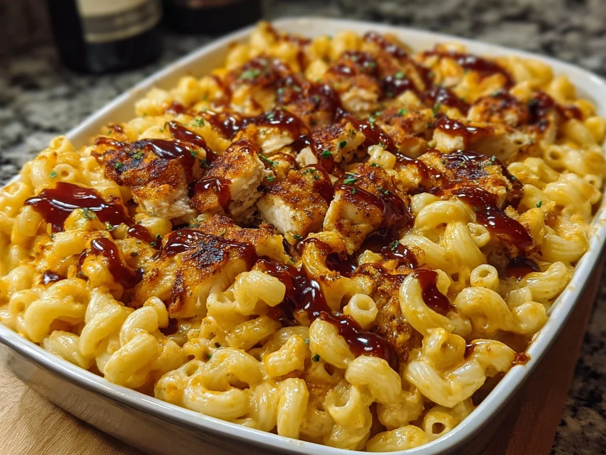 High Protein Honey BBQ Chicken Mac & Cheese Recipe - Image 1