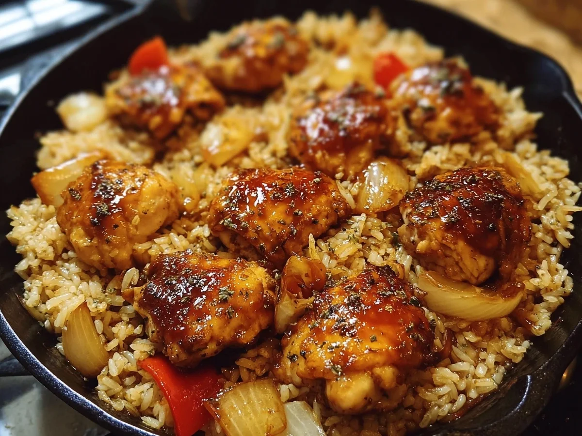 High Protein Honey BBQ Chicken & Rice One-Pan Meal - Image 1
