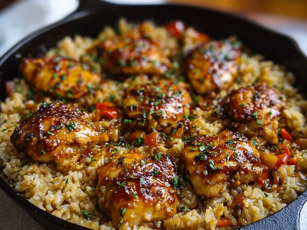 High Protein Honey BBQ Chicken & Rice One-Pan Meal - Image 2