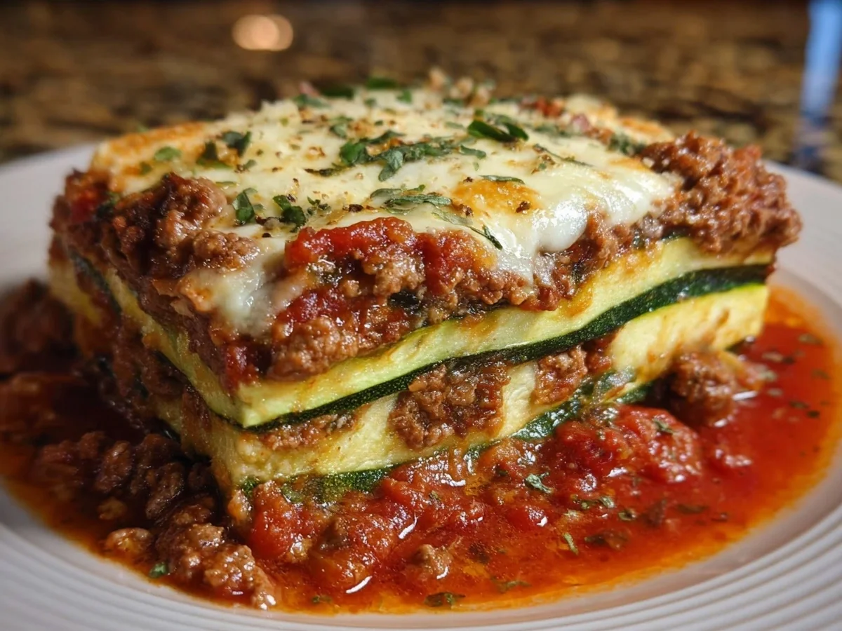 High Protein Keto Zucchini Lasagna: Low Carb Dinner - Image 1