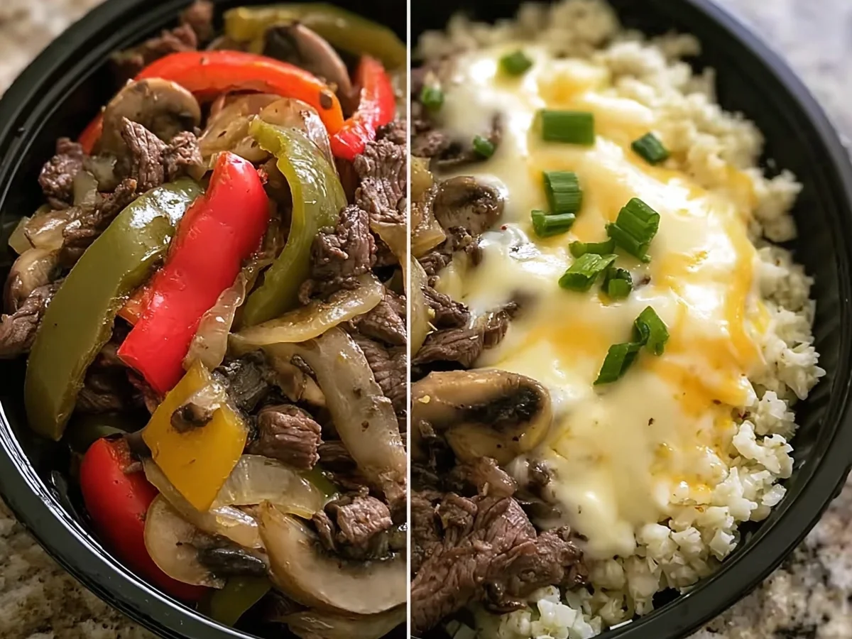 High Protein Philly Cheesesteak Bowls for Meal Prep - Image 2