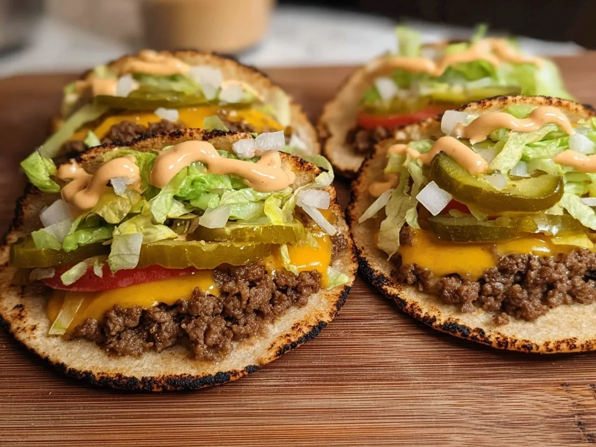 High-Protein Smash Burger Tacos Recipe - Image 1