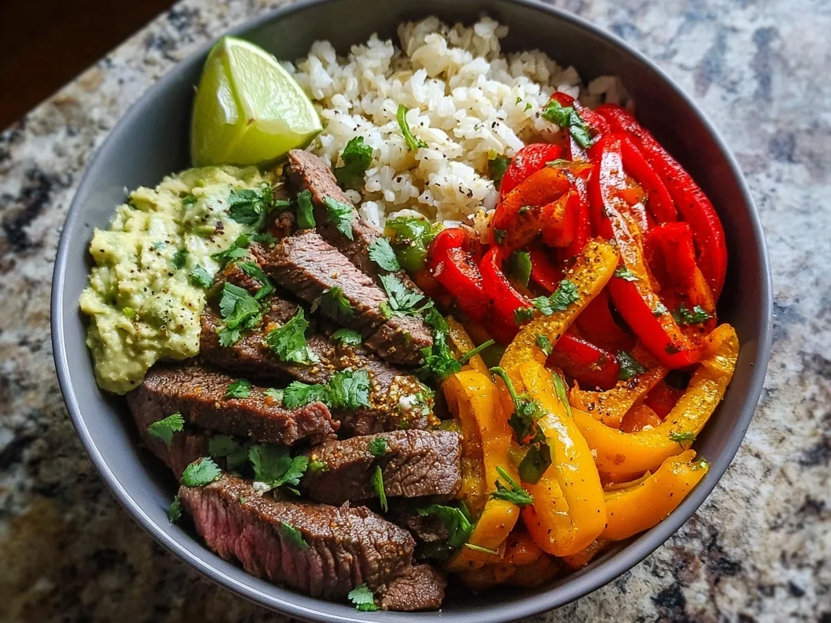High Protein Steak Fajita Bowl: Easy Meal Prep Dinner - Image 2