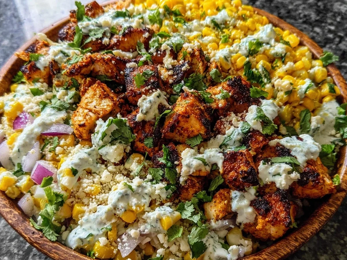 High-Protein Street Corn Chicken Bowl Recipe - Image 1