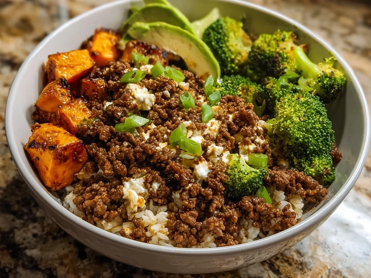 Hot Honey Ground Beef Bowl: Protein Meal Prep - Image 1