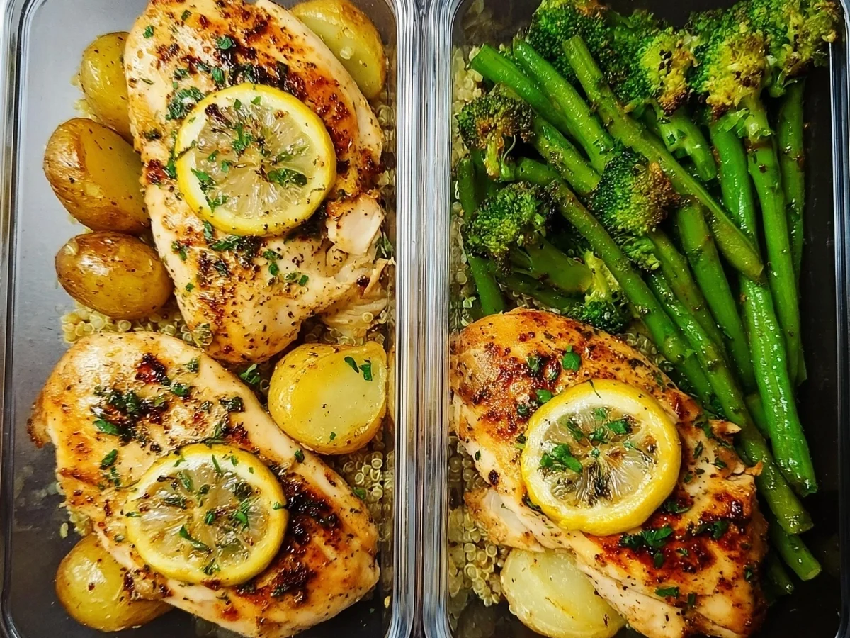 Lemon Garlic Chicken Meal Prep: Healthy Bowls - Image 1
