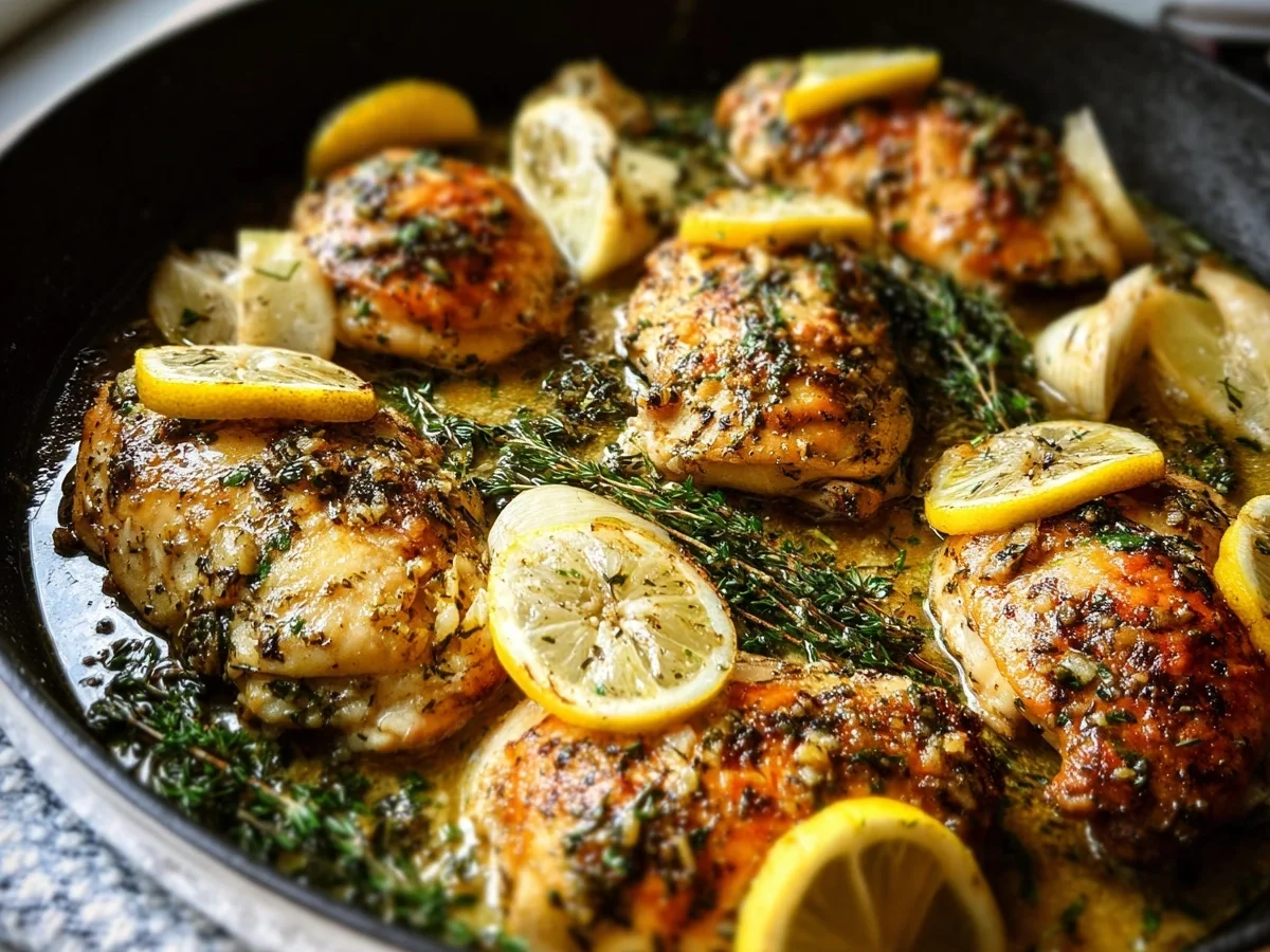 Lemon Garlic Chicken Skillet: Quick 30-Min Dinner - Image 1