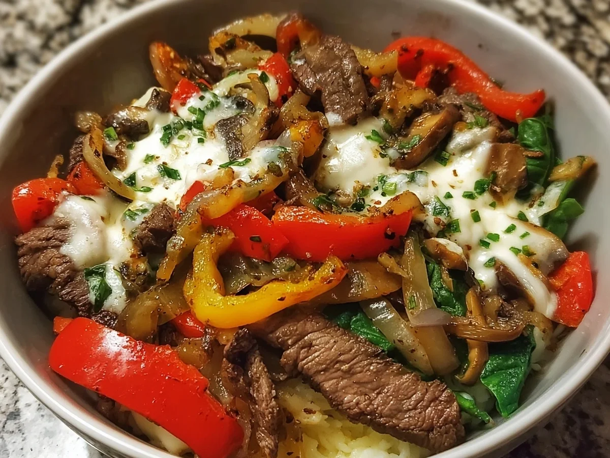 Low Carb Philly Cheesesteak Bowl | High Protein Meal - Image 1