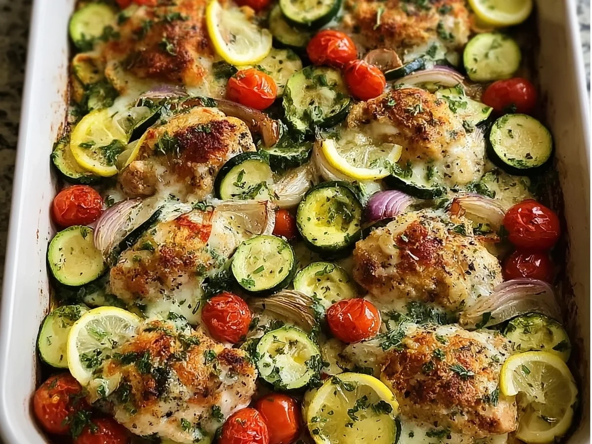 Mediterranean Chicken Zucchini Bake: Easy One-Pan Dinner - Image 1