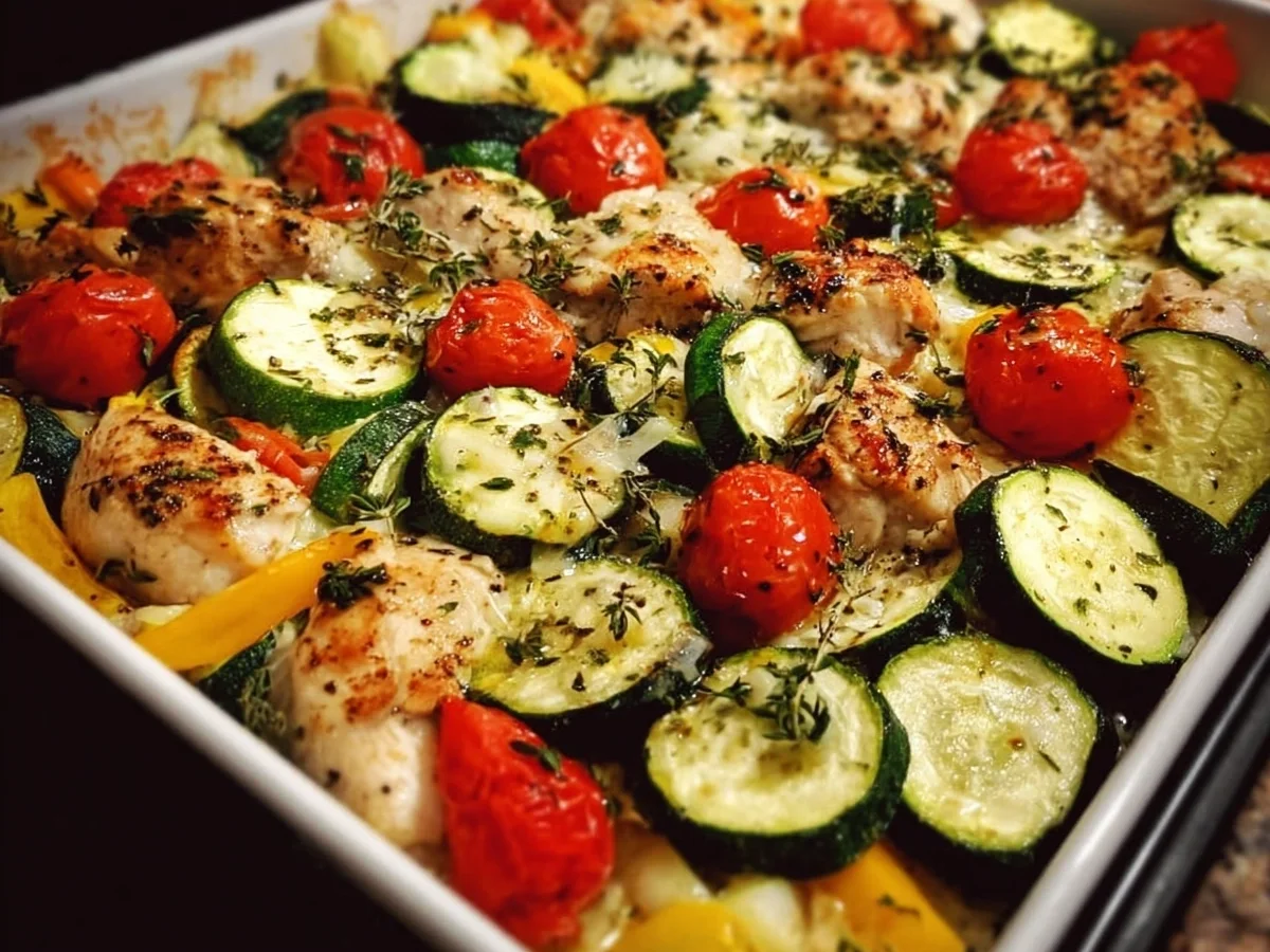 Mediterranean Chicken Zucchini Bake | Easy One-Pan Meal - Image 1