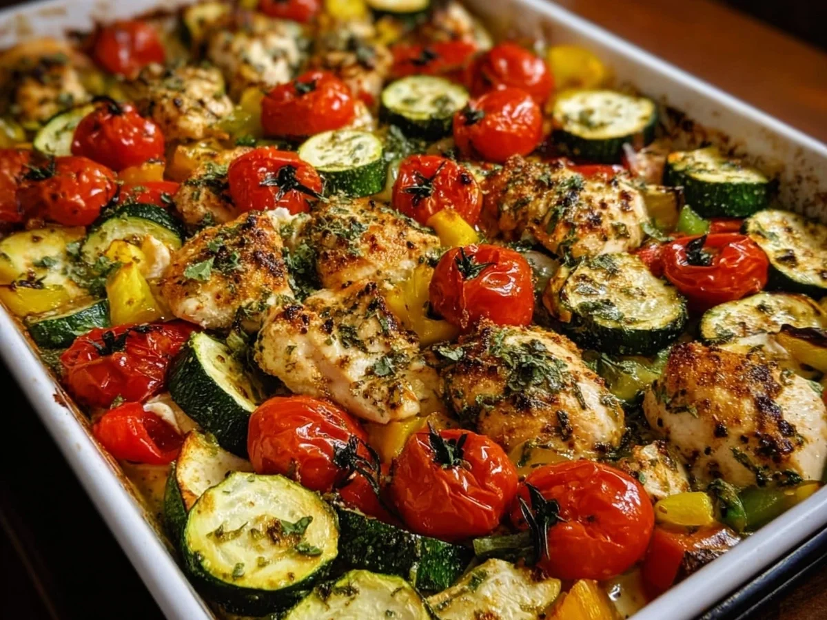 Mediterranean Chicken Zucchini Bake | Easy One-Pan Meal - Image 2