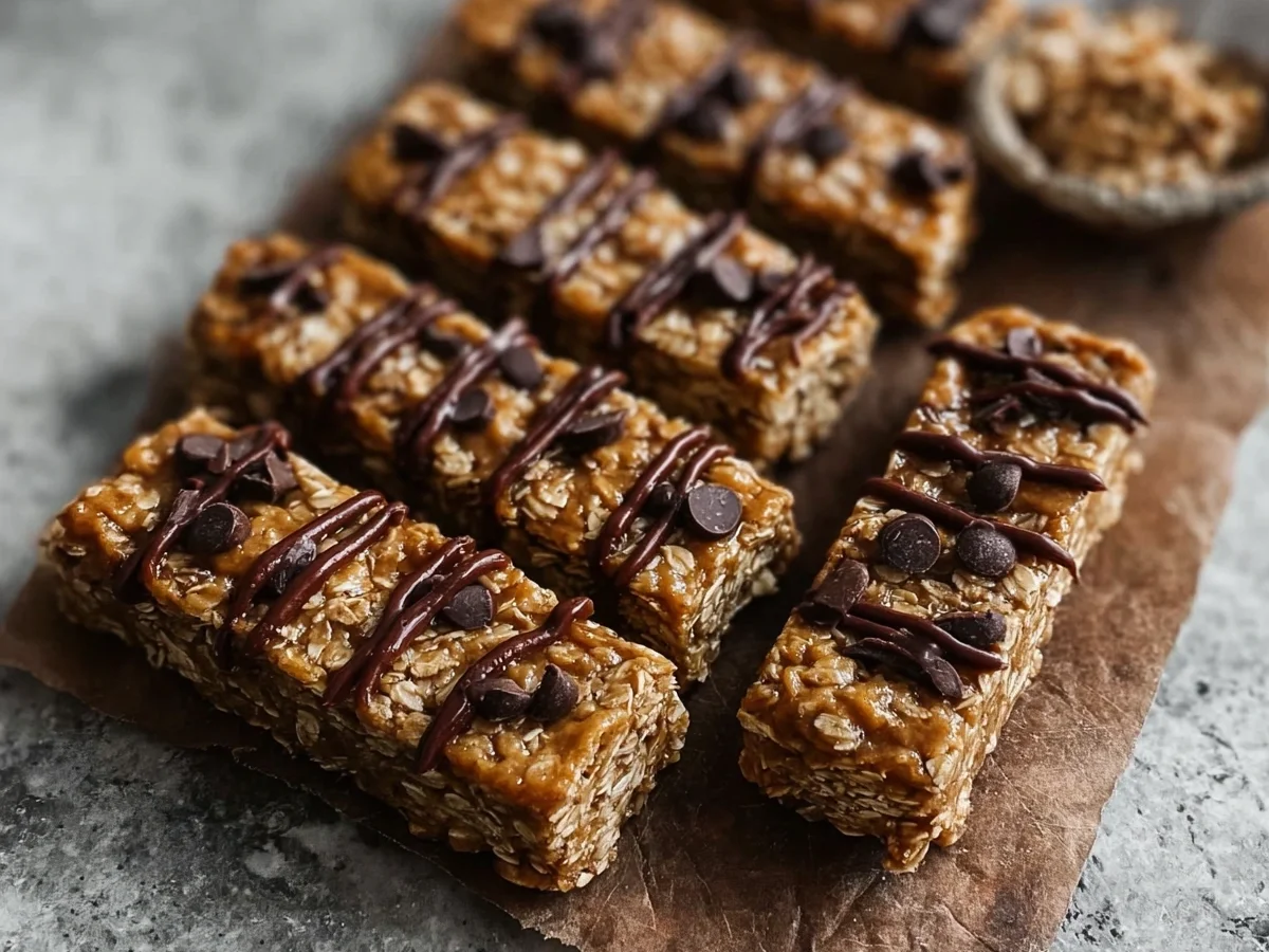 No-Bake Banana Peanut Butter Oatmeal Bars - Image 1