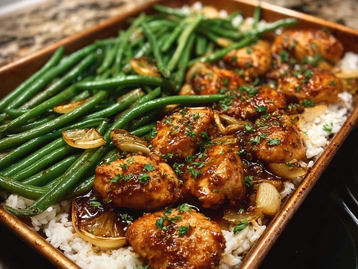 One-Pan Honey Garlic Chicken & Green Beans Dinner - Image 1