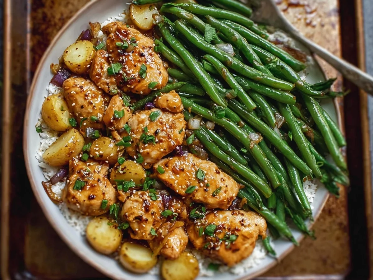 One-Pan Honey Garlic Chicken & Green Beans Dinner - Image 2