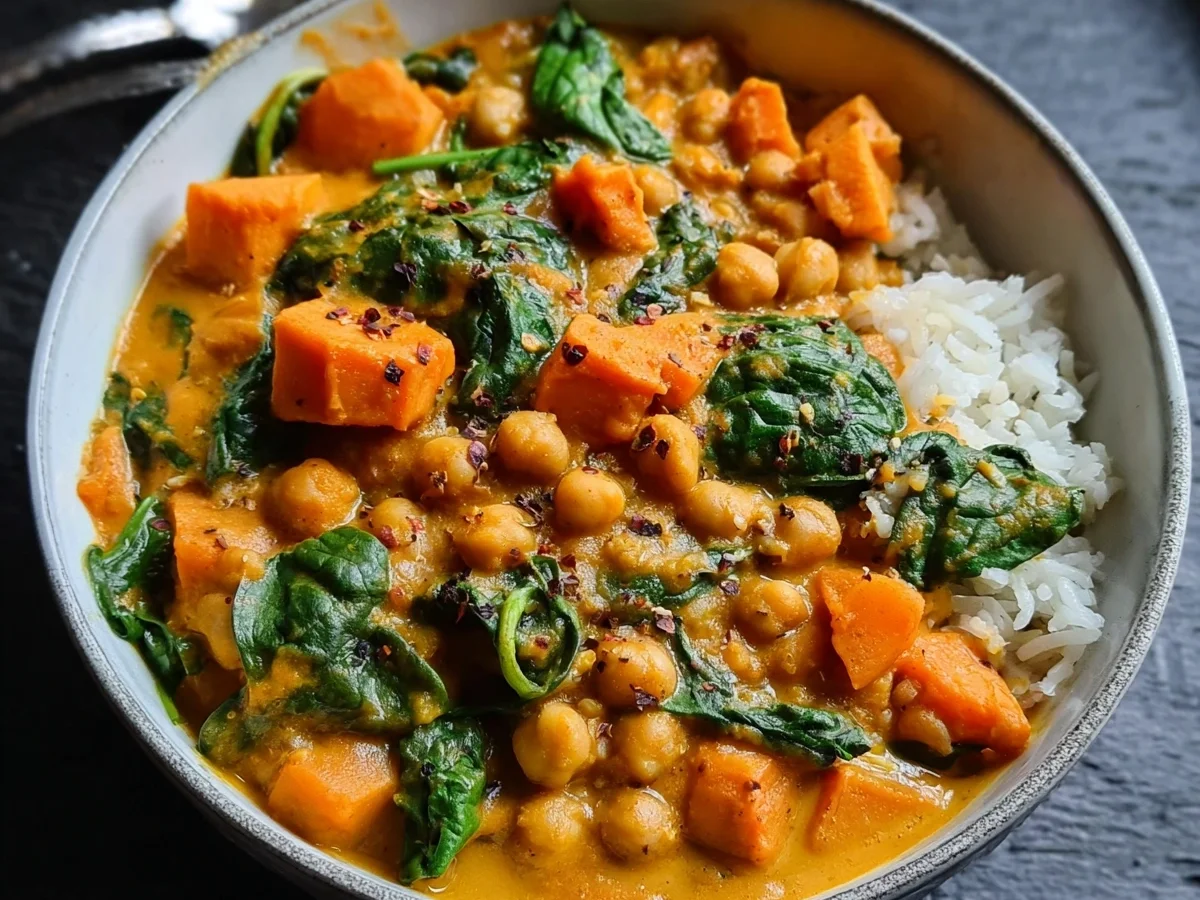 One-Pot Sweet Potato Chickpea Curry: Easy Vegan Meal - Image 1