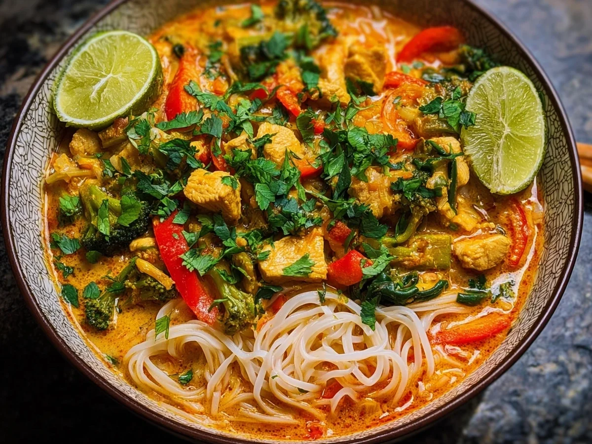 Protein-Packed Coconut Curry Chicken Rice Noodles - Image 2