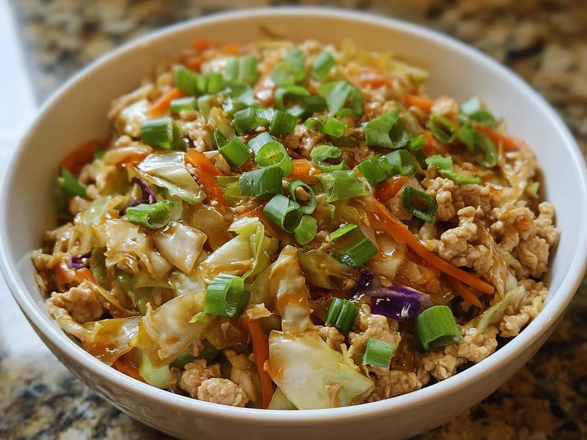 Protein-Packed Egg Roll Bowls with Chicken & Cabbage - Image 1