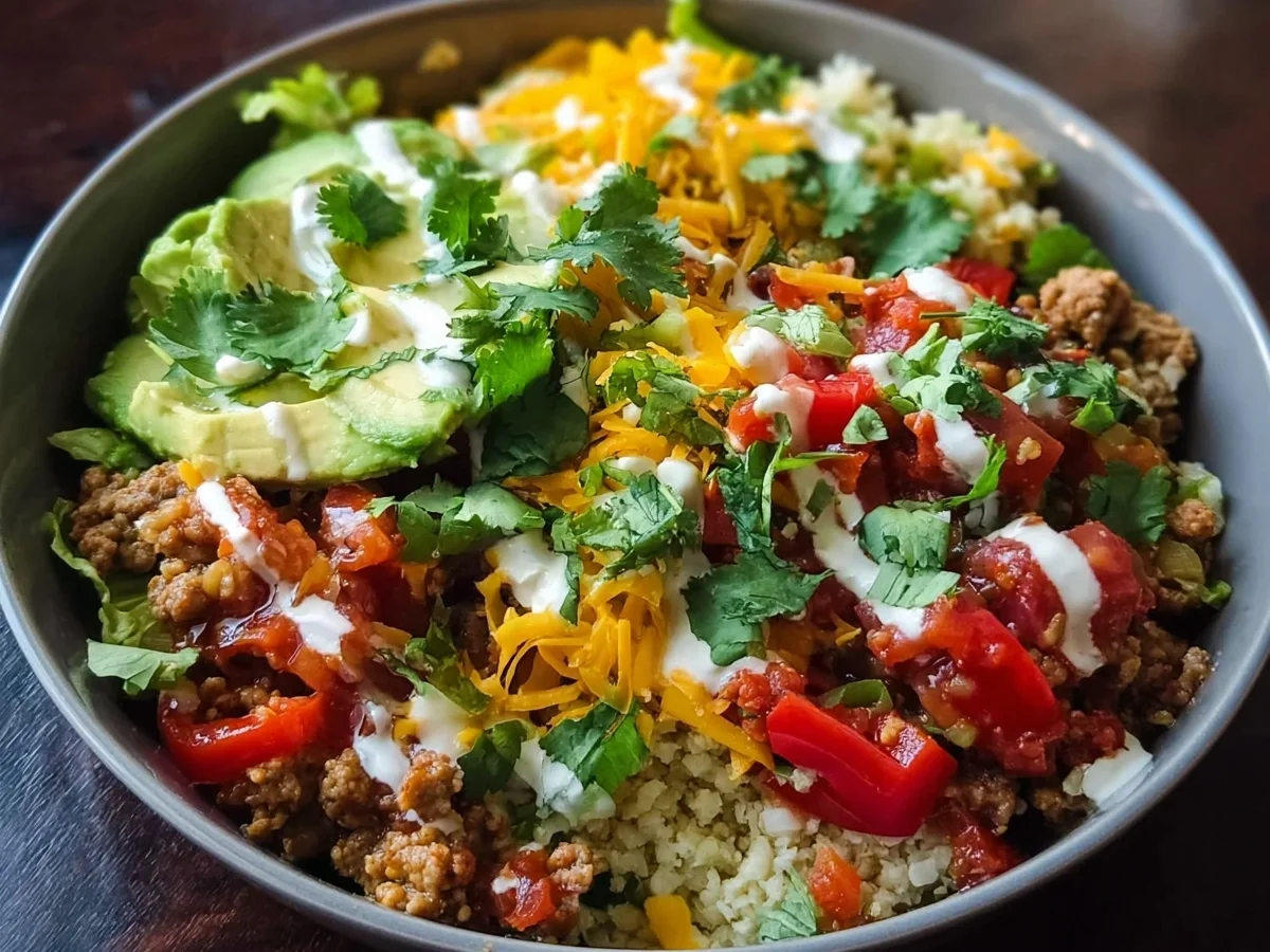 Protein-Packed Low Carb Burrito Bowl Recipe - Image 1