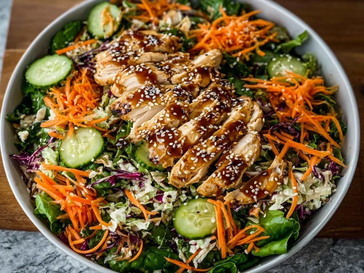 Quick Asian Sesame Chicken Salad: High-Protein Meal - Image 1