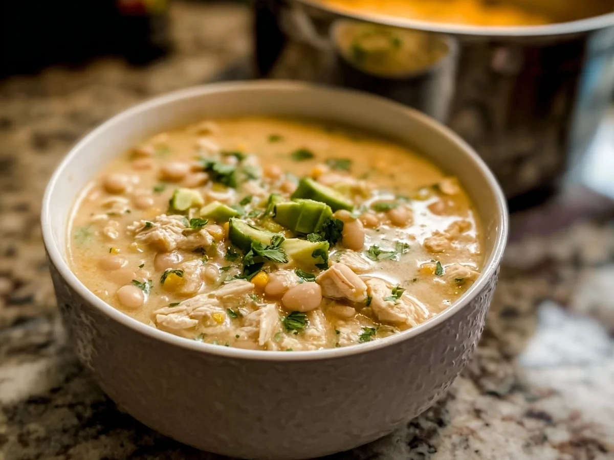 Quick Creamy White Chicken Chili | High Protein Meal - Image 1