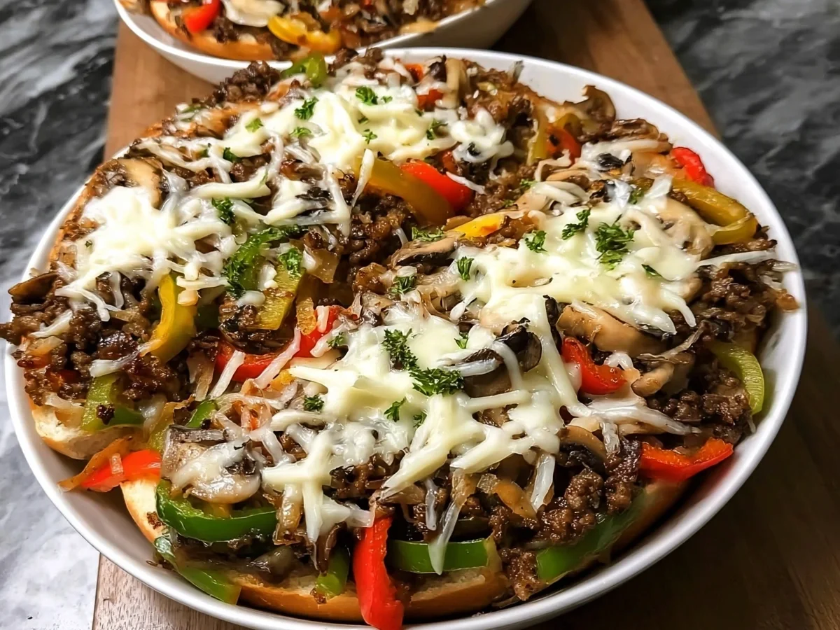 Quick Ground Beef Philly Cheesesteak Meal Prep - Image 2