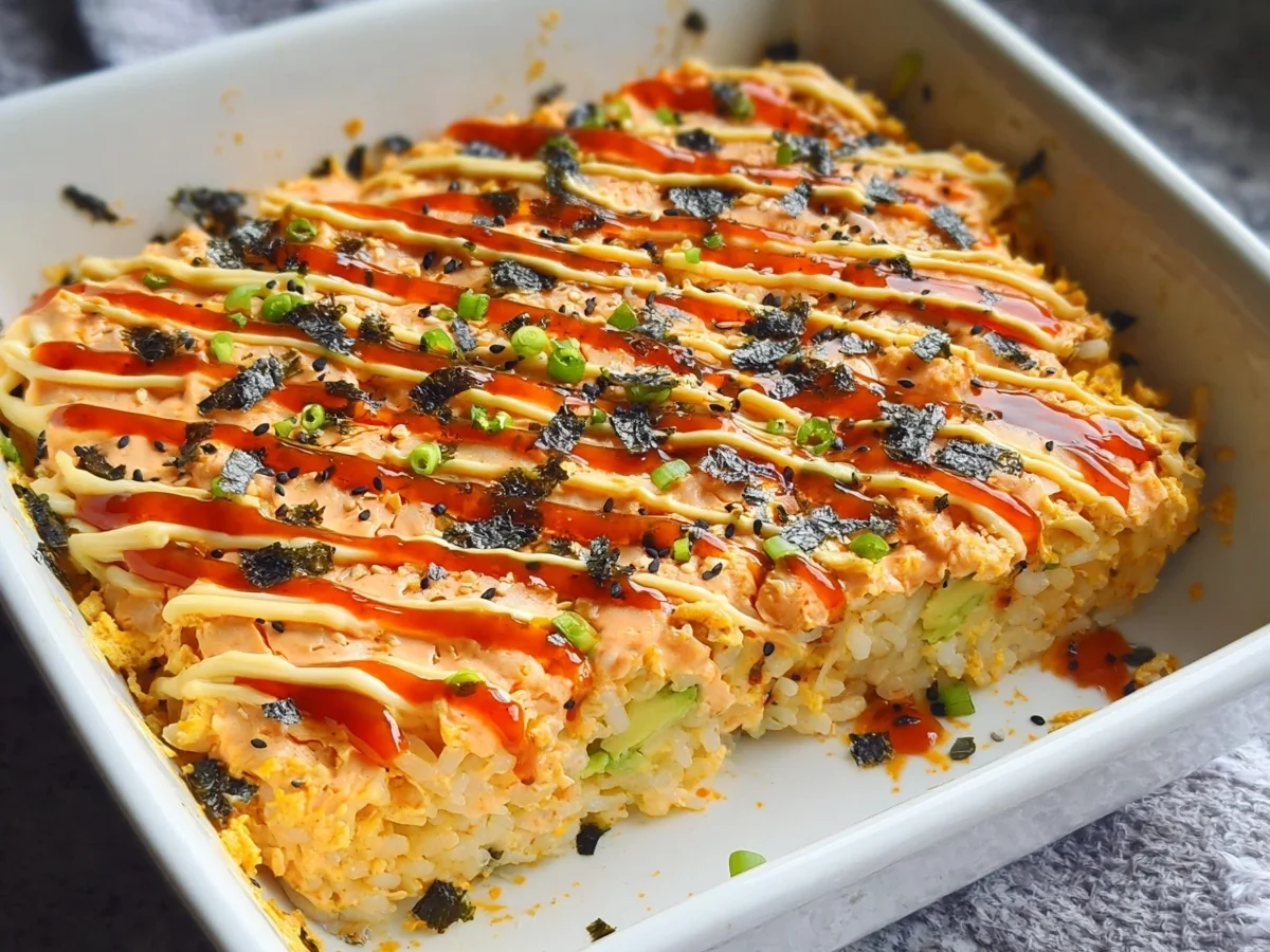 Salmon Sushi Bake: Creamy, Easy Family Dinner - Image 1